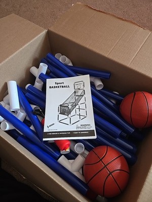 Arcade Basketball Game Set with 2 Balls and Hoop for Kids 3 to 12 100% Complete 