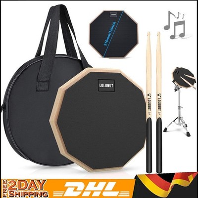 Practice Pad 12'' Übungspad Gummi Schlagzeug Drumpad Drums Percussion mit Tasche