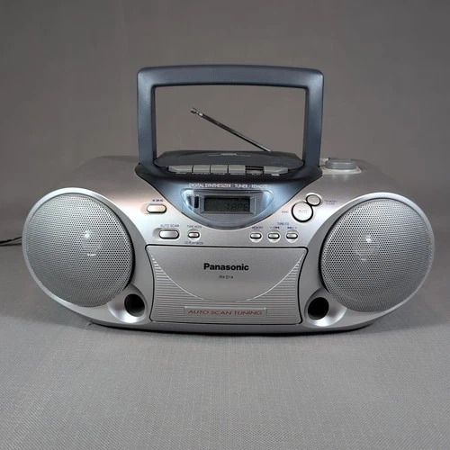Panasonic RX-D14 Boombox CD Player AM/FM Radio Cassette Recorder - Tested Works