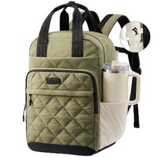 Travel Backpack for Women, 15.6 Inch Quilted laptop Backpack With Pouch Pocke...