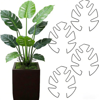 Plant Support Set of 4 for Monstera Trellis with Unique Leaf Design for Indoor P