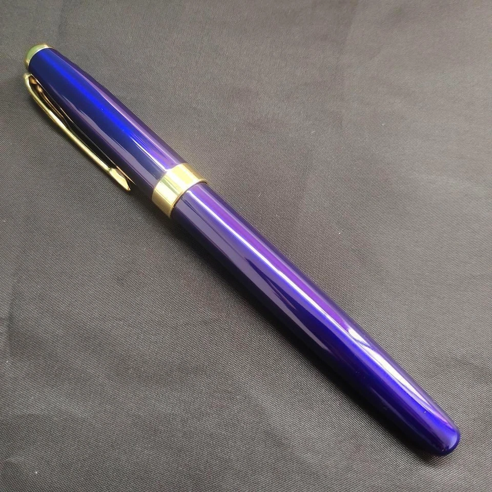 @Pluma Estilográfica Púrpura Decoración Oro 73 Foto 2 de 4