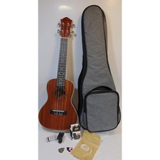 Ukulele With Gig Bag UK-23 Ranch Professional Wooden Picks Tuner Strings Case