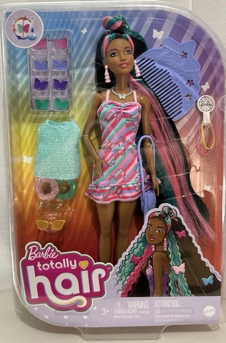 Barbie Totally Hair Fashion Doll w/Butterfly Theme + Accessories NRFB