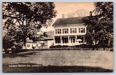 Timber Trails Inn Sherman Connecticut CT c1940 Postcard