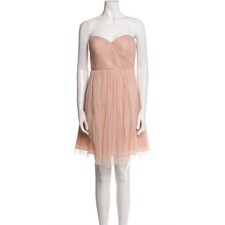 Jenny Yoo Wren Convertible Mini Tulle Dress Womens size 2 Soft Blush