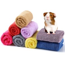 8 Piece Multi Animal Cage Liners Fleece Bedding Mats Warm Towels for Hamsters...