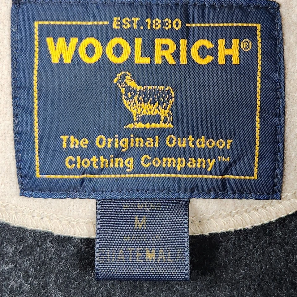 Chaleco Woolrich Mujer Gris Medio 100% Lana Cremallera Completa Bolsillos Exterior Ligero Foto 4 de 4