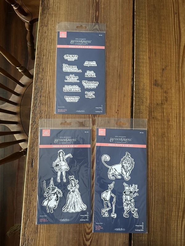 Spellbinders Betterpress Press/Hot Foil Wizard  of Oz Bundle BD-1006 NEW