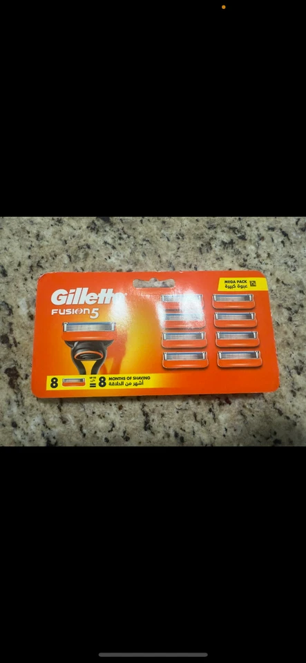 Gillette Fusion 5 Razor Blade refills New sealed Packs of 8 Fusion5 Cartridges