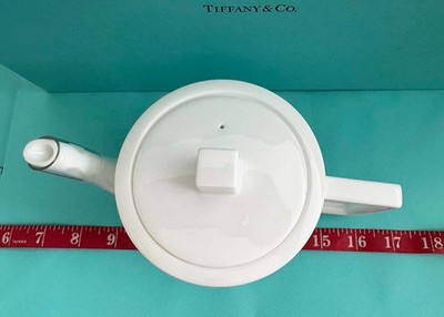 ティファニー カラーブロック ティーポット Tiffany &Co RARE* NEW COLOR BLOCK TEAPOT *Blue &White