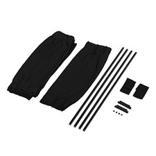 2pcs Car Side Window Sun Shades Car Sun Shade Window Curtain Adjustable Black