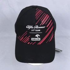 Alfa Romeo F1 Team Orlen Ball Cap Black Red Stripes Race Team Collection