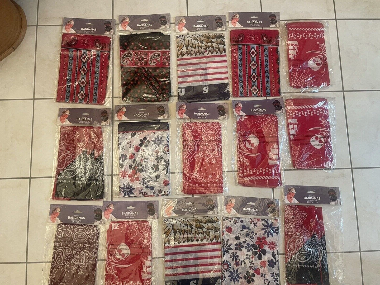 In Motion Design Neck Gaiter Wholesale Face Mask Bandana Lot of 45-Cheap