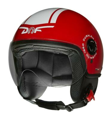 HELM DURALEU DEMI JET MONO VISIER SP3 ROT WEISS