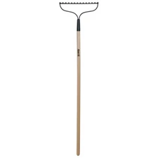 51 In. Wood Handle Steel 14-Tine Bow Rake