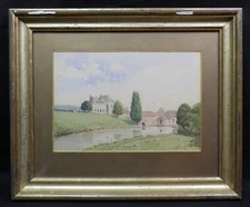 Leon Fleury (1804-1858) Normandy Manor ? Louis Hersent Jean Victor Bertin Paris
