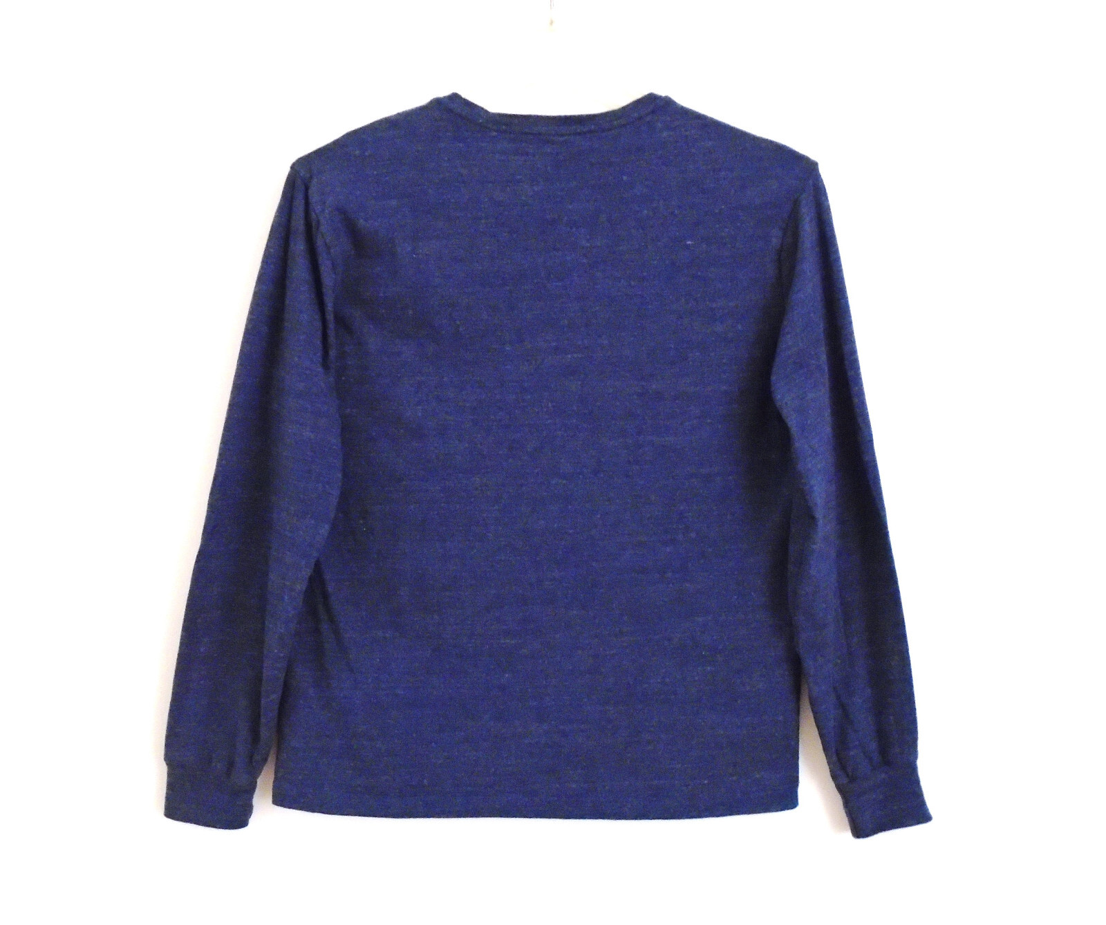 PONY Polo Ralph Lauren uomo taglia M blu erica cotone maglietta manica lunga