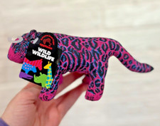 Vintage 1990 Applause Snow Leopard Firm Plush Realistic WWF