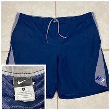 Nike Men  s Swim Trunk Shorts Drawstring Mesh Lined Blue Sz L