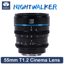 Sirui 55mm T1.2 S35 APS-C MF Cinema Lens for Sony E Fuji X Canon RF M4/3 mount