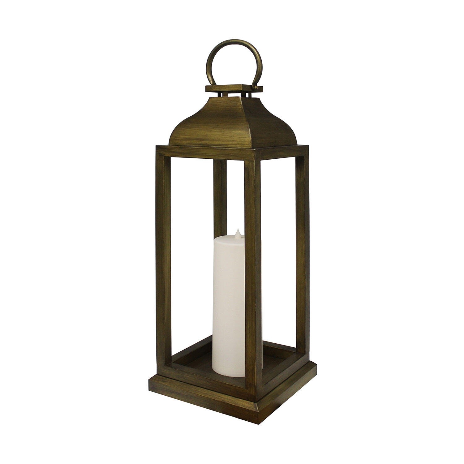 Member's Mark 28" Bronze Lantern with Flameless Pillar Candle eBay