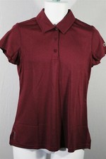 011X03 Champion CV70 Womens Vapor Collared Polo Shirt Medium Burgandy