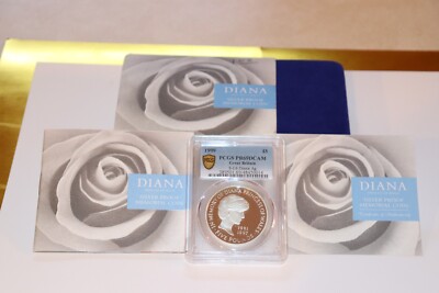 1999 Princess Diana 5 Pound Silver Proof Coin, PCGS PR69 DCAM, OGP