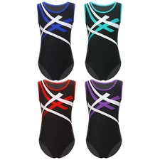 Kids Boys Bodysuit Biketard Gymnastics Tumbling Leotard Workout Catsuit Gym