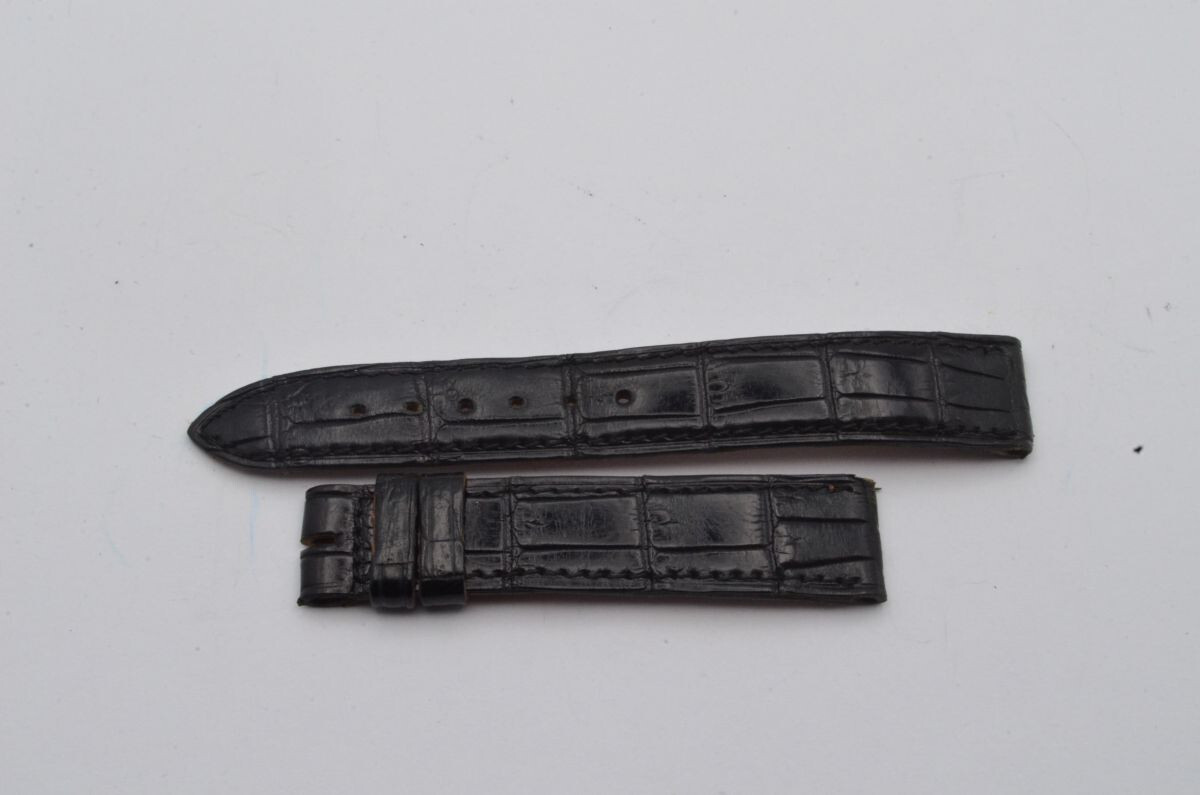 Cartier Leather Bracelet 15MM Buckle Clasp 14MM 15-14 Black