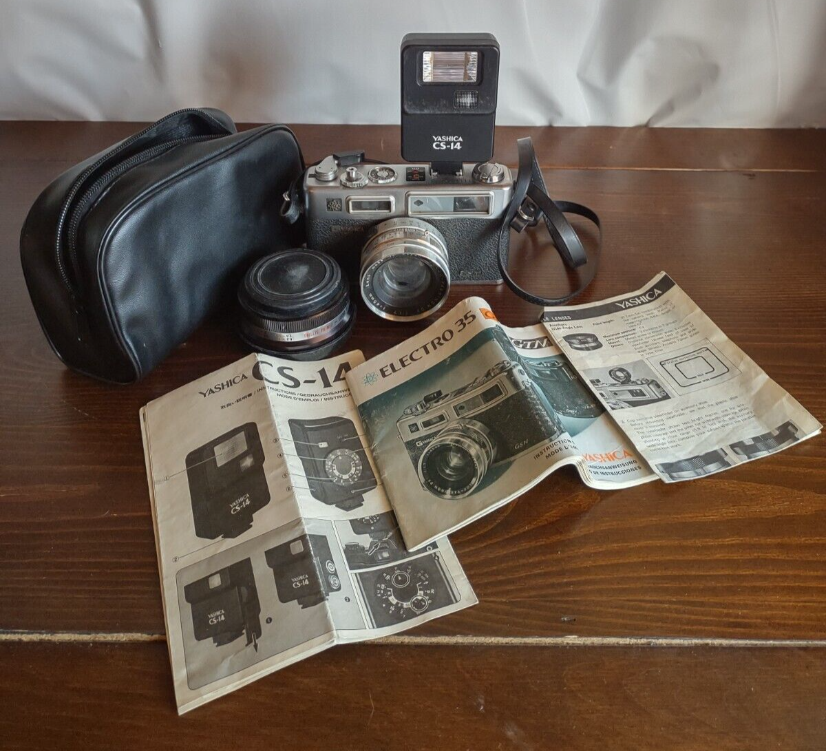 Yashica Camera Electro 35 GSN w/Yashica Flash, , Xtra Lens | eBay