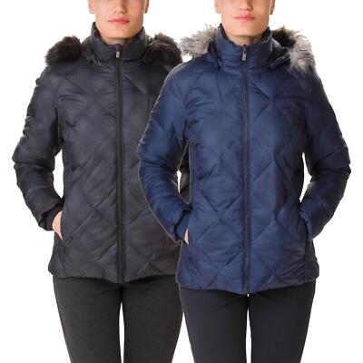 Columbia Icy Heights II Damen-Daunenjacke Kunstfell getrimmte Kapuze