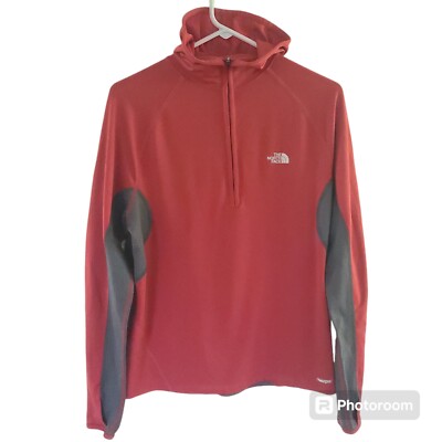 The North Face Flight Series VaporWick 1/4 Zip Pullover Men's Medium Red Gray 