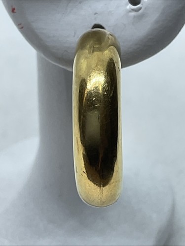 ARTEMODA SRL ITALY 18K (750) Yellow Gold Hollow HOOP Earrings 7.6gr. - Picture 5 of 22
