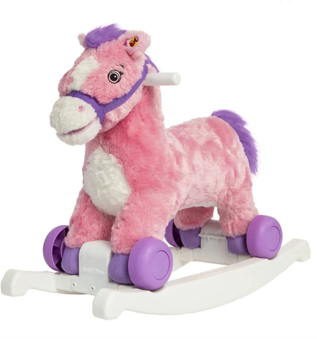 Toddler Kids Rockin' Rider Candy 2-in-1 Pony Ride On Rocking