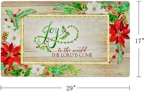 Rubber Christmas Decorative Door Mats Holiday Welcome Mats for Front Door - Picture 12 of 23