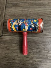 VINTAGE KIRCHHOF TIN LITHO RACHET NOISEMAKER NEW YEARS EVE PARTY BUTTERFLIES