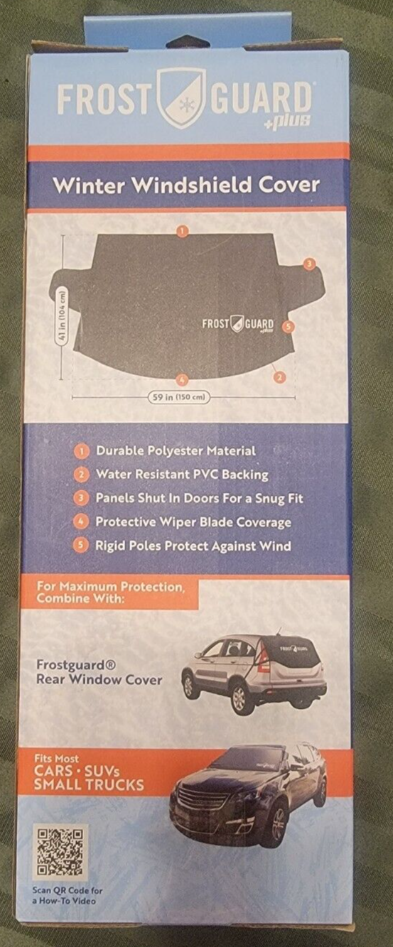 Frost Guard Plus Winter Windshield Cover 59inx41in Cars, SUVs, Small