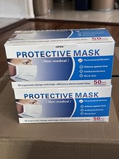  50/100 PCS Disposable Face Mask Non Medical Surgical 3-Ply Earloop Mouth Cover
