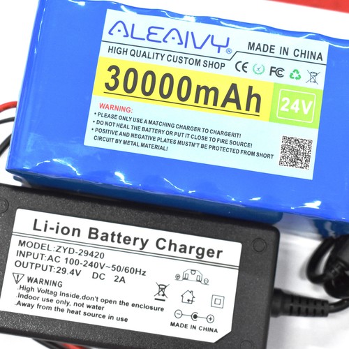 30000mAh 24V 30Ah 7S3P Battery Electric Li-ion Battery Pack Bicycle Charger New - Picture 7 of 7