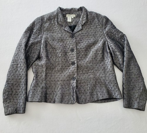 Veste Femme Grande Taille Coldwater Creek En Simili Cuir Marron - Style Bomber - Taille L