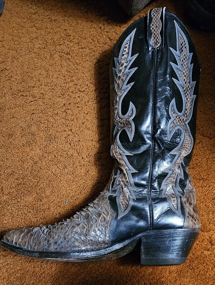 Botas Dan Post 6628 Hechas en España Diamondback Piel de Serpiente Talla 12. Foto 2 de 4