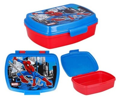 Set Lunchbox Spiderman Marvel Blau Und Rot Neu Geschenkidee Kind Schule