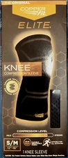 Copper Fit Elite Knee Compression Sleeve SMALL S/M (12"-16") (OPEN BOX) (UNUSED)