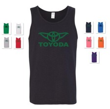 NEW TOYODA FUNNY COMICAL YODA WARS STAR TOYOTA CAR PARODY TANK TOP T-SHIRT