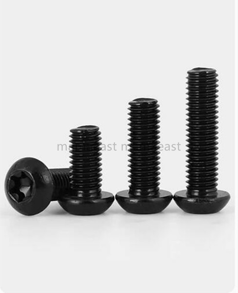 M3 M4 M5 M6 M8 M10 Viti Torx Testa Lente Acciaio Nero 10.9-image
