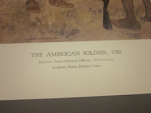 DER AMERIKANISCHE SOLDAT 1782 SÜDSTAATEN INFANTERIELINIEN FOTODRUCK BILD - Bild 2 von 2
