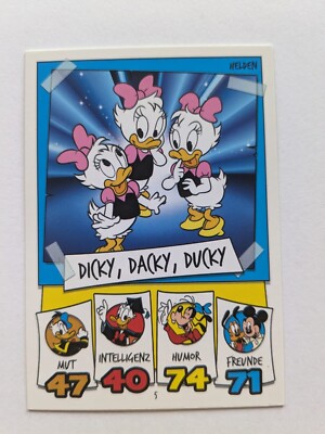 Duck Stars Sammelkarte 5 Dicky, Dacky und Ducky
