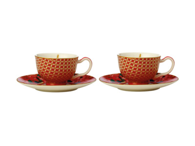 Maxwell & Williams HV0167 Espressotassen-Set 85 ml SILK ROAD mit Untertasse, ...