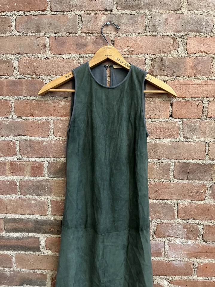 Vestido vintage para mujer Bally, talla 38 IT, gamuza salvia, Italia Foto 2 de 4